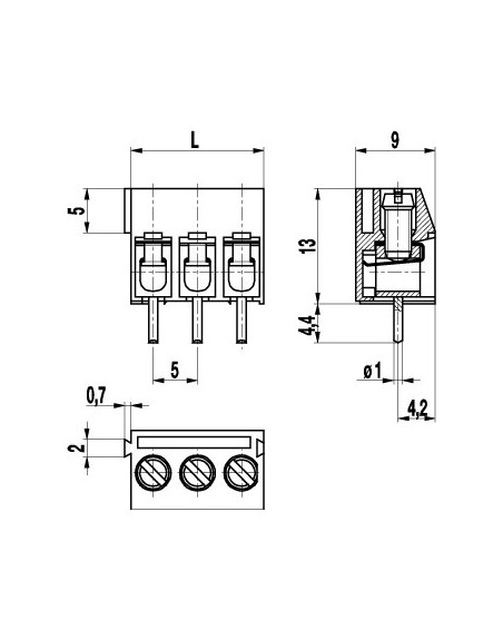 978T (DS) PCB Connector